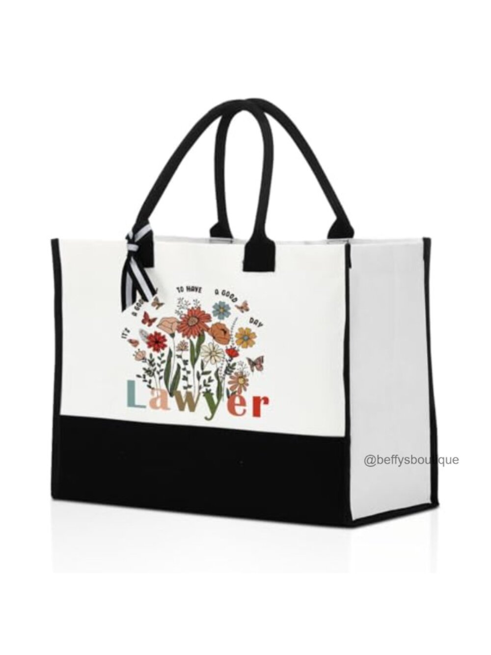 Canvas Tote Bag Large Women's Shoulder Bag 17x12.5x7.5 Reusable Grocery